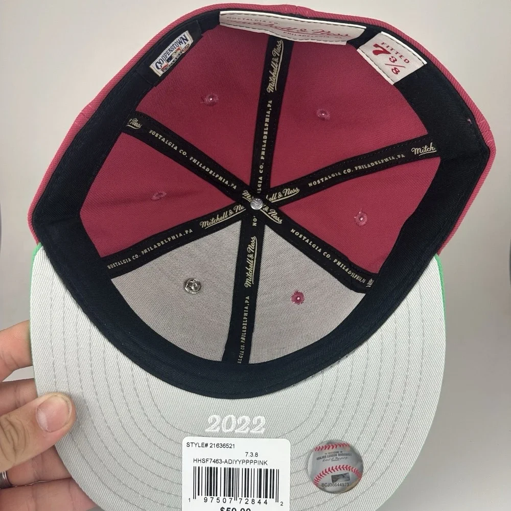 Mitchell & Ness Arizona Diamondbacks Hat Mens 7 3/8 Maroon Green Topps Chrome